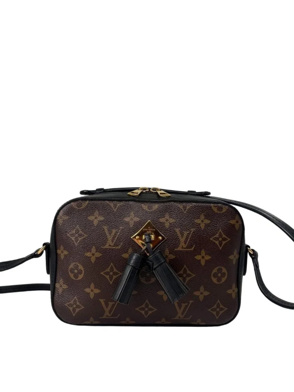 Louis Vuitton Super Shoulder Bag Monogram Saintonge Black